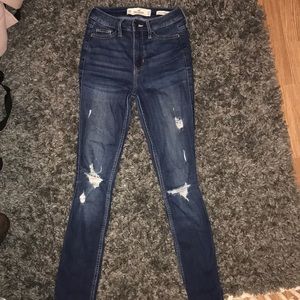 Hollister High Rise Ripped Jeans